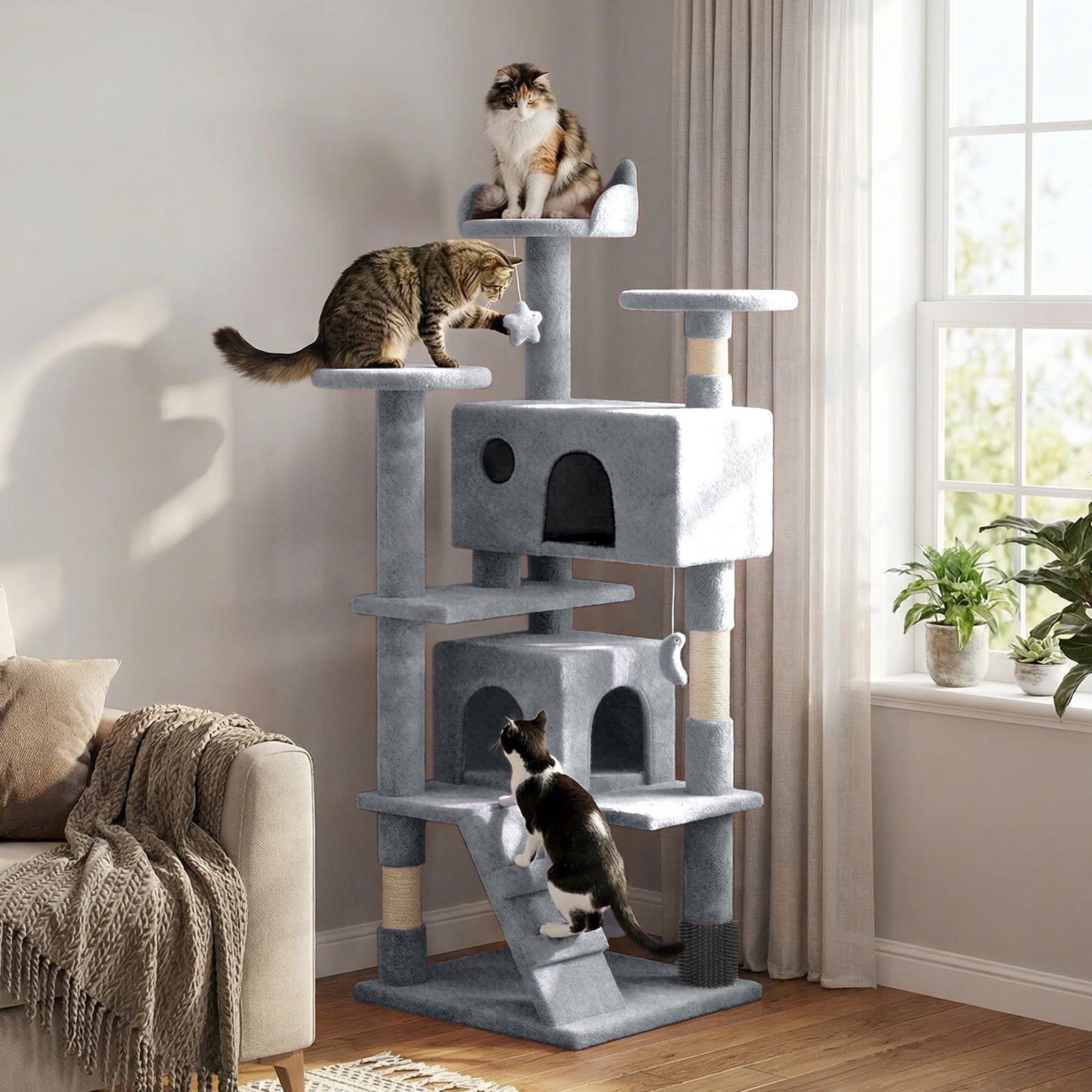 Archie & Oscar™ Lizzie Cat Tree Multi Level Play Tower Condo Cat Sisal ...