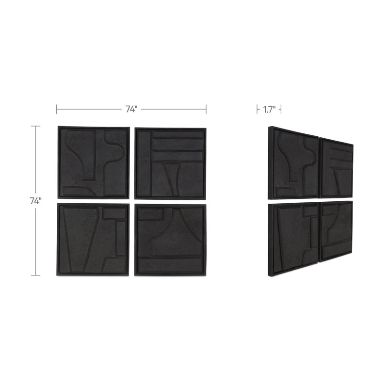Alva Wall Sculpture-Set Of 4