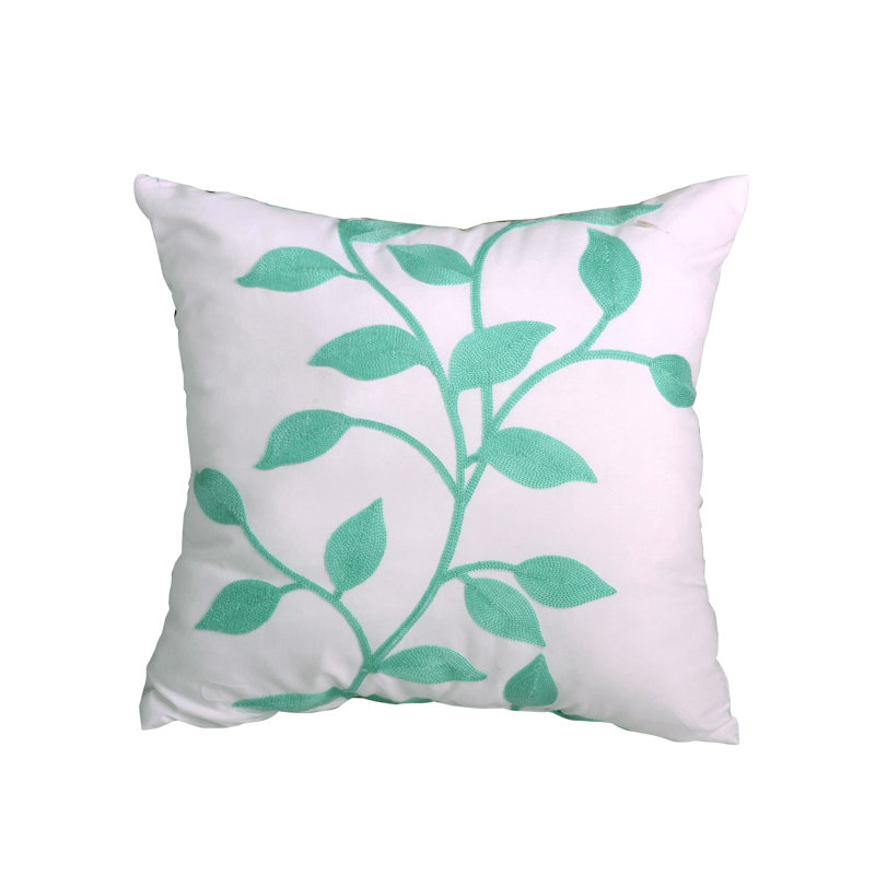 Polyester Floral Coverlet with Pillow Shams, Teal/Turquoise, Queen Coverlet + 2 Queen Shams + 3 Throw Pillows