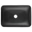 Lavabo de salle de bain rectangulaire noir mat avec robinet et bonde - l 13 po x l 18,13 po x H 18,13 po x 4 po