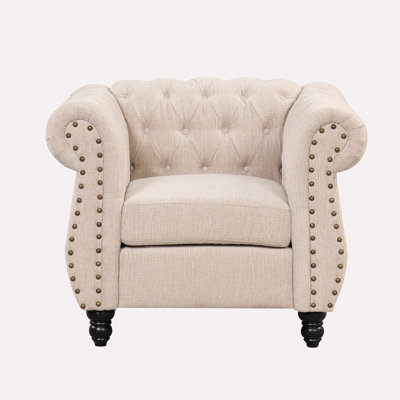 Dallene 39'' Wide Tufted Armchair -  Alcott HillÂ®, 0E66066B07E441399CFFE67A384157C5