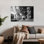 Cozy City Snowfall Romantic Abstract Contemporary City Architecture, impression d'art mural