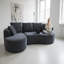 Ensemble de canapé modulaire courbé 2 pièces avec coussins, mobilier de salon ergonomique minimaliste, sièges modernes, sans assemblage, canapé et méridienne-1625301487
