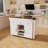 74.8" Kitchen Island With Extendable Dining Table & Power Outlet - Rolling Storage Cart On Wheels With 3 Drawers & 2 Door Cabinet For Dining Room, White