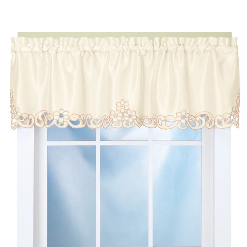 Moreira Ruffled Window Valance, Cream