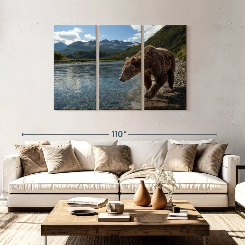 Brampt Katmai Brown Bear, 48" H x 74" W