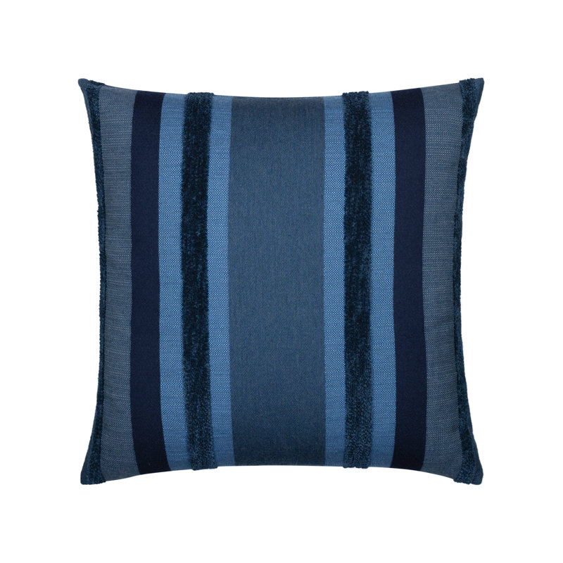 Intermix Indigo Sunbrella® Throw Square Indoor/Outdoor Pillow Cover & Insert by Elaine Smith
