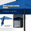 Garden Parasol with LED Strip Lights Manual Polyester and Steel Solar-1547198600-1547198605