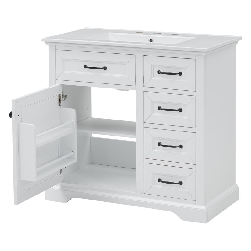 Meuble-lavabo 36 po avec lavabo, Blanc