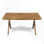 Table basse rustique en bois d'acacia avec finition sablée pour l'extérieur et l'intérieur, parfaite pour le patio et le salon
