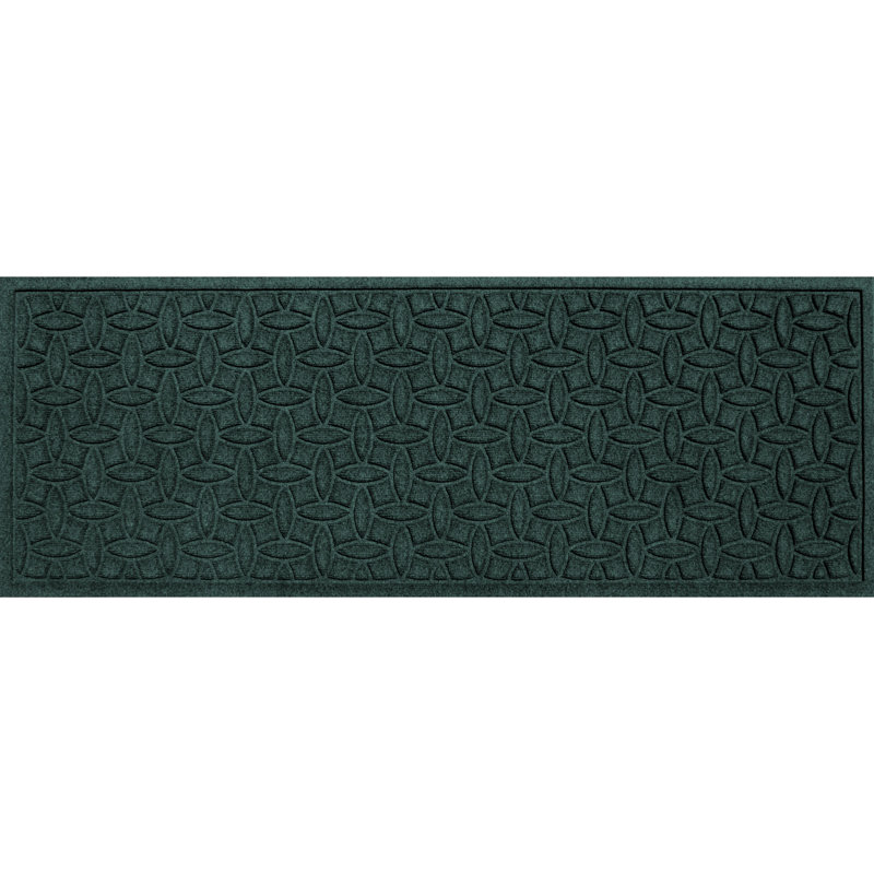 WaterHog® Elipse 22 in. x 60 in. Indoor Outdoor Runner Doormat, Evergreen, 1'10" W x 5' L