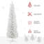 Arbre de Noël artificiel enneigé 6 pi, arbre de Noël mince avec branches réalistes et base en plastique