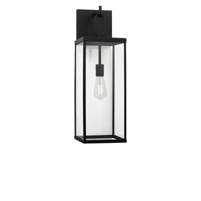Lanterne Rox à une lumière, Non, Noir texturé, H 25 po x l 8 po x P 8,75 po