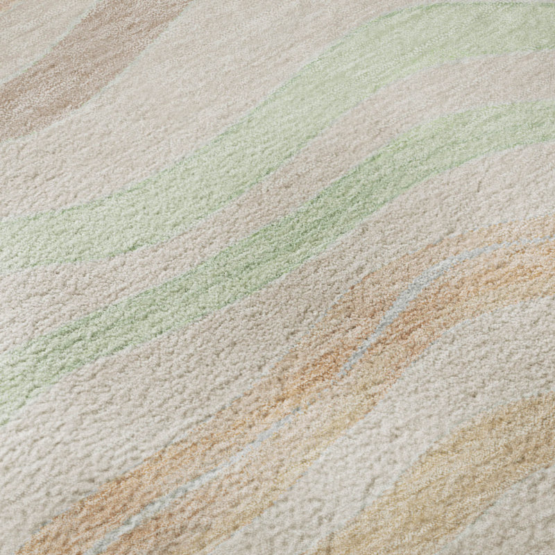 Premium Machine Washable Harjo AMF1581 Stripes Rug, Rectangle 9' x 12'
