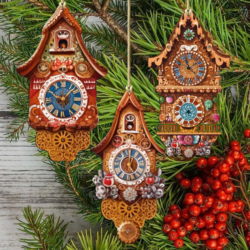 Ensemble d'ornements en bois Designocracy