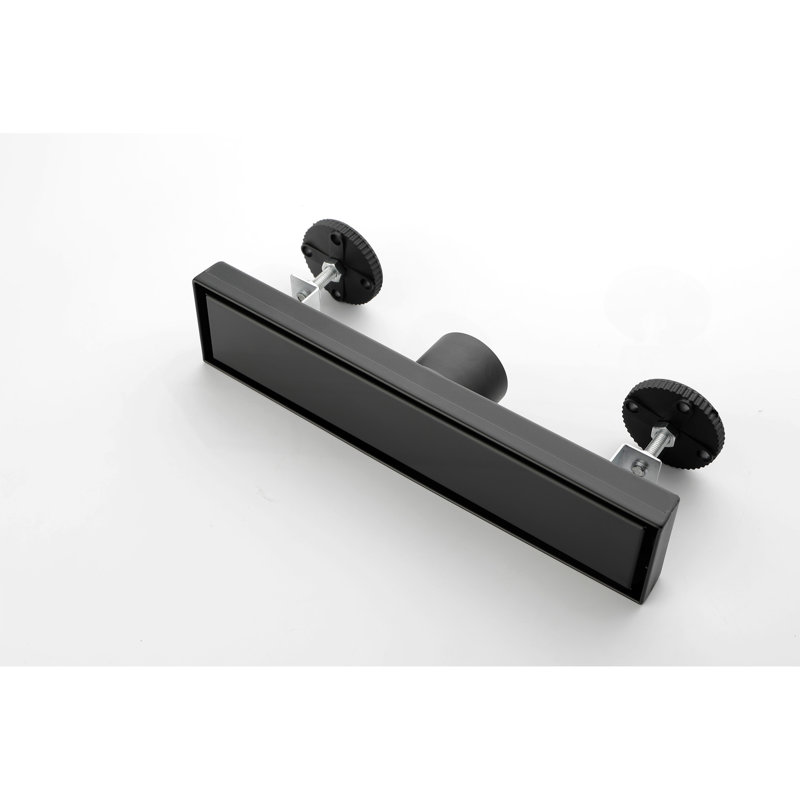 Drain de douche linéaire 12 po avec couvercle amovible, drain de douche en acier inoxydable 304, crépine et pieds de nivellement inclus, bride