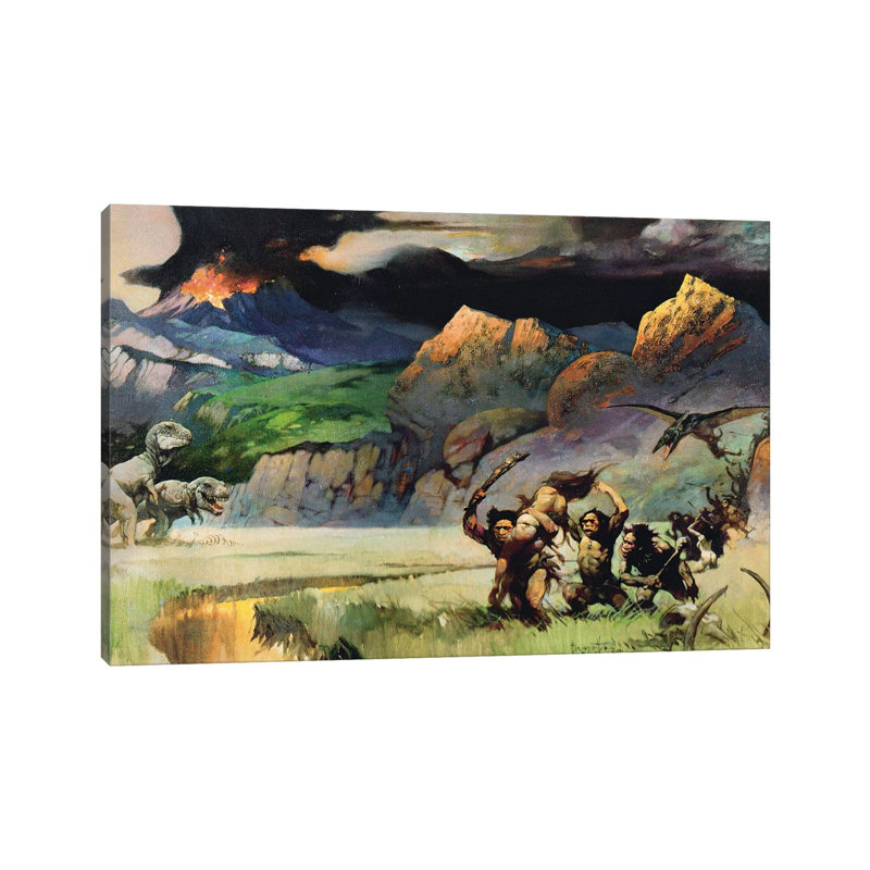 Lost World by Frank Frazetta - Painting on Canvas, Wrapped Canvas, 66.04 cm H x 45.72 cm W x 1.91 cm D