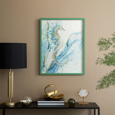 New Seahorse, reproduction encadrée - bois massif