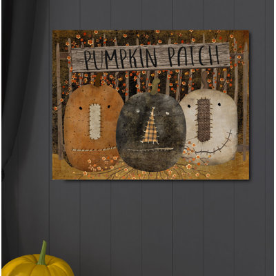 Reproduction d’art sur toile tendue, "Pumpkin patch"