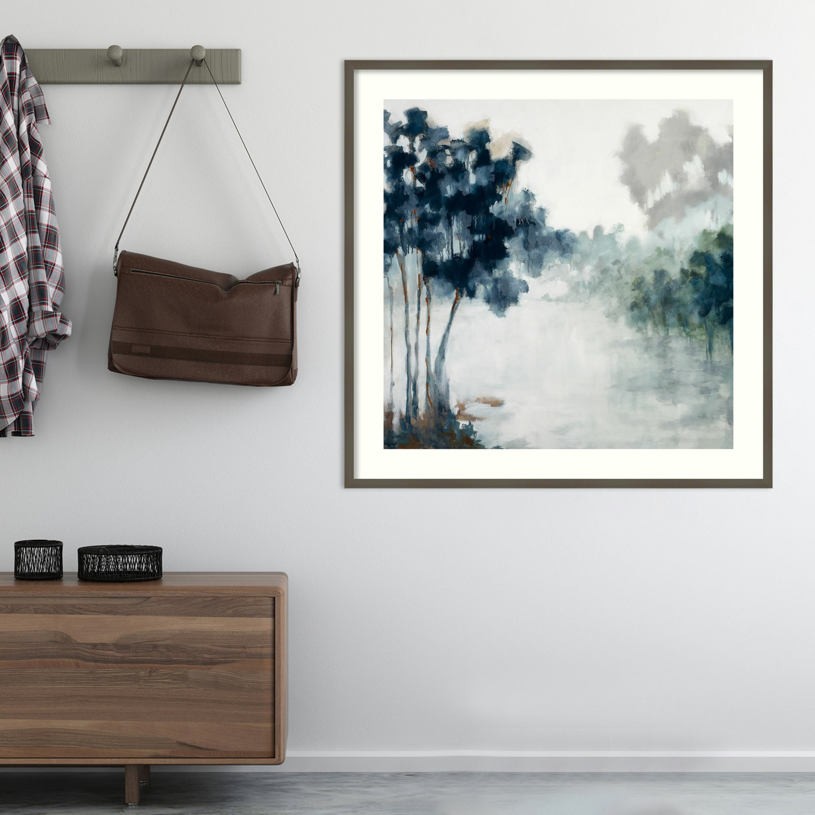 Soft Winter Light by Jacqueline Ellens, Gray Framed Paper, 41" H x 41" W