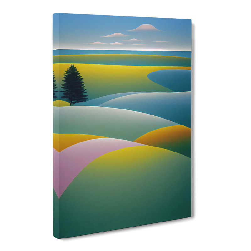 Memphis Spring Landscape Serene Vol.2 - Wrapped Canvas, 76cm H x 50cm W