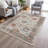 Machine Washable Indoor/Outdoor Xhevrie Linen Rug-2040701495