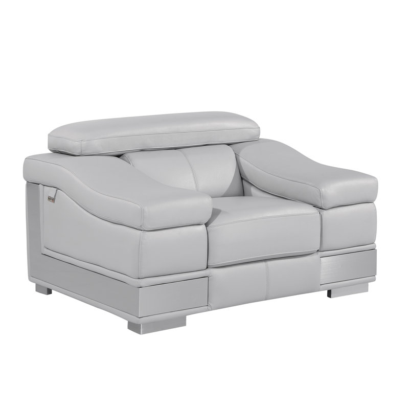 Chaise en cuir italien à grain supérieur