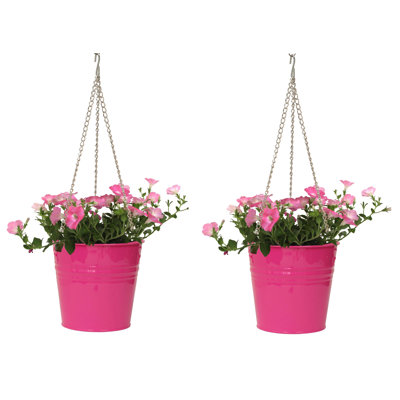 Ensemble de 2 pots suspendus en émail