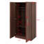 Armoire-penderie 2 portes en bois avec 3 tablettes de rangement