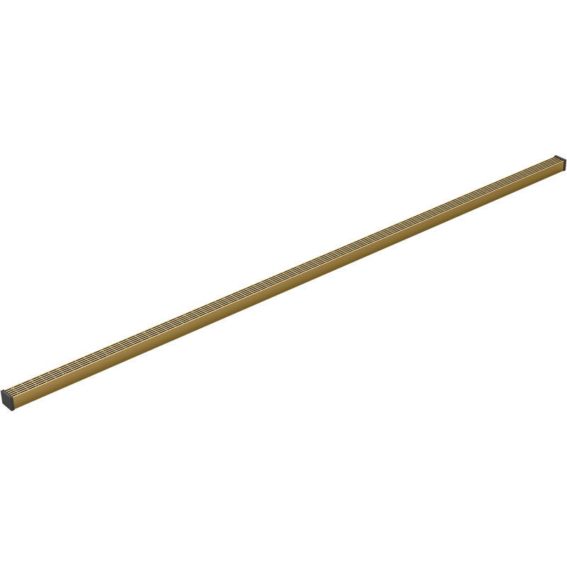 Linear Grid Shower Drain, Vibrant Brushed Moderne Brass