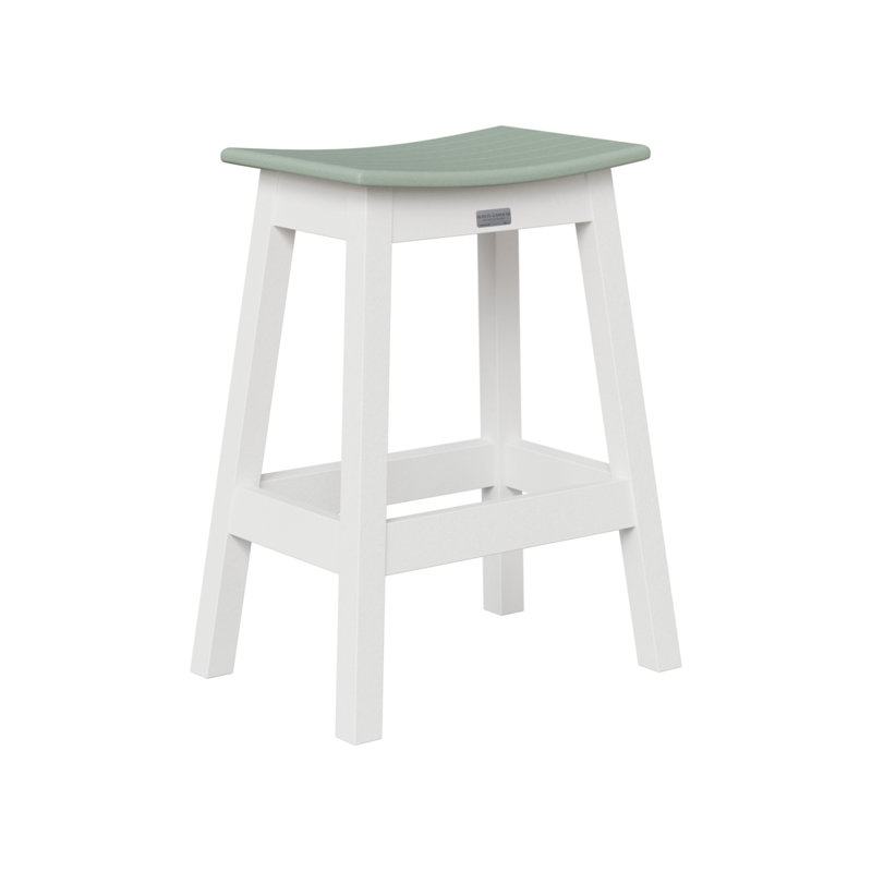 Tabouret de bar berlinois Berlin Gardens, Blanc / Écume de mer, 30.5