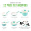 Batterie de cuisine antiadhésive en aluminium 12 pièces GreenLife-90465252