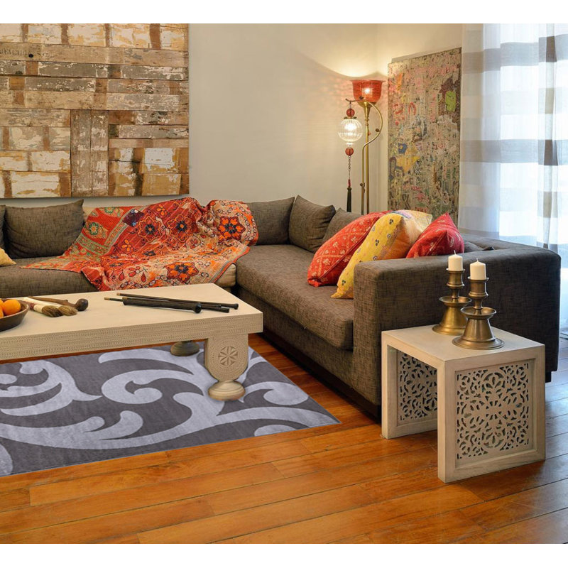 Aveliss Abstract Indoor / Outdoor Area Rug, Rectangle 60 x 110cm