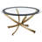 Brass 2-piece Round Coffee and End Table Set
