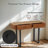 Solid Wood Entryway Table With Storage,Narrow Console Table With Fluted Design & Metal Legs, Functional Sofa Table For Hallway-1988846400