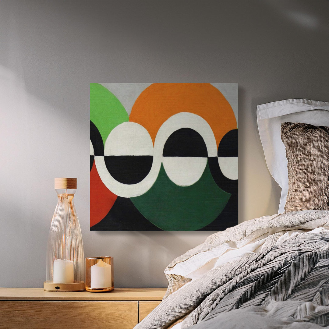 Bold Abstract Circles Modern Canvas Print
