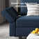 Velvet & Terry Fabric Adjustable 2 Arms, Armrest Backrest for Modular Sofa