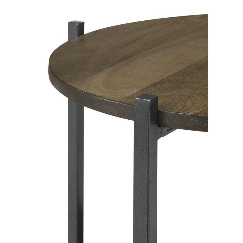 Axel Round Accent Table With Open Shelf Natural