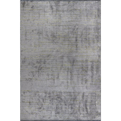 Tapis gris foncé / vert olive Rapture