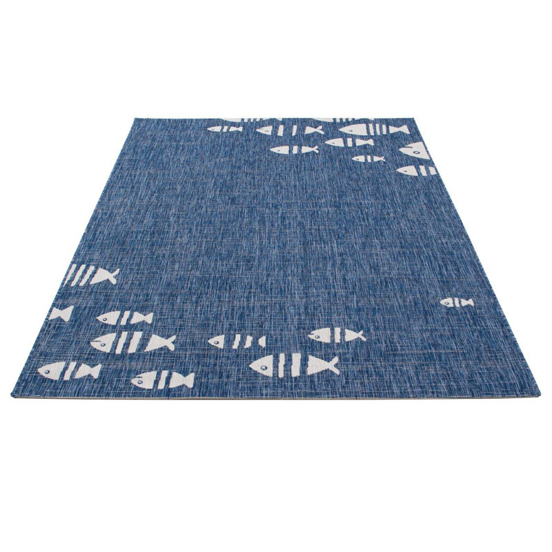 Hall Abstract Hand Woven Indoor / Outdoor Area Rug, Rectangle 120 x 170cm