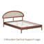  Structure de lit en bois massif Gem avec tête de lit et rotin naturel, capacité de 1000 lb-215844457-215844463