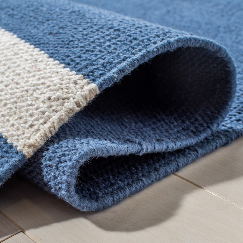 Estrelita Hand Woven Cotton Striped Rug, Runner 2'3" x 8'