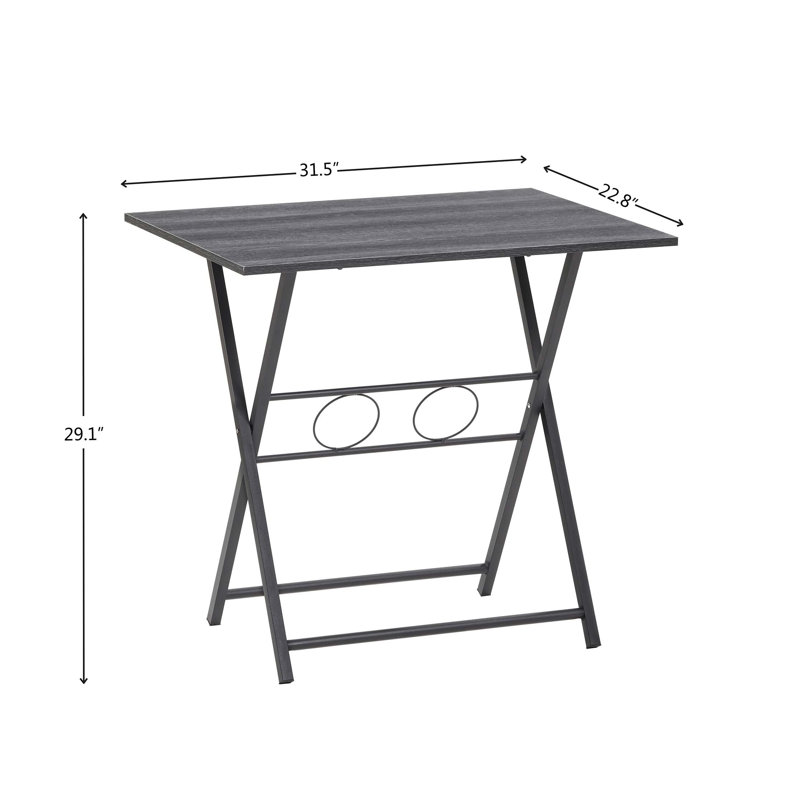 Office Table, Small Foldable Desk for Small Spaces, Space Saving Computer Table Writing Workstation