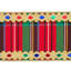 Vickerman 4"X10 Yds Multicolor Plaid with Jeweled Gold Applique Trim and Gold Backing Ribbon.