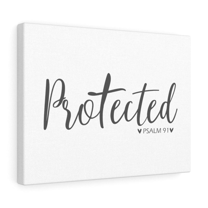 Protected Psalm 91 - Wrapped Canvas Print, 28cm H x 36cm W