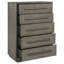 Commode de chambre à 5 tiroirs Carlwirt Chêne taupe-2048402286