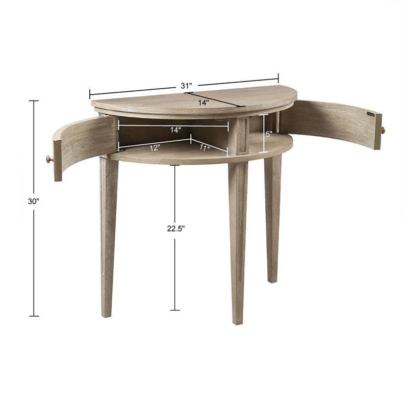 Crestview Storage Console Table, 30" H x 31" W x 14" D