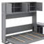 Grand lit escamotable avec bureau et tablettes-979261460