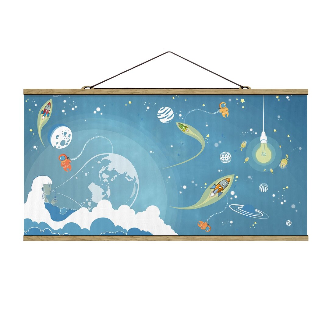 Wandbild Nr. Mw16 Buntes Weltraumgetümmel und Betriebsamkeit