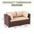 2-Piece Outdoor Modular Corner Sofa Set, All-Weather Wicker Rattan Patio Seating With Cushions & Pillow-1995944812